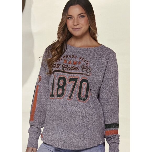 NEW CSU Colorado State Retro Rams Aggies Womens Lounge Set Shirt Pants M NCAA - Picture 2 of 16